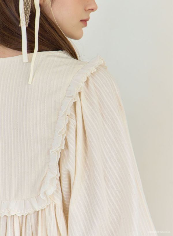 LUNALUZ 晨光呢喃 純棉蕾絲睡衣洋裝 