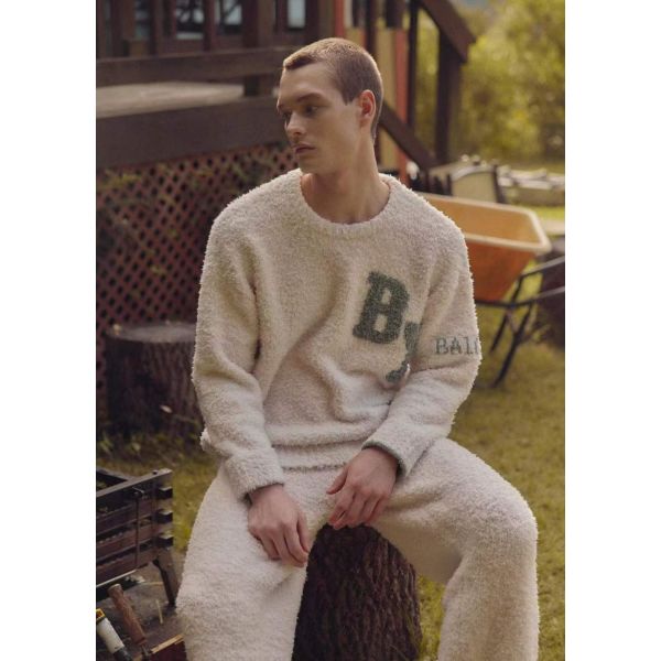 BALCONY 時尚休閒毛絨男款家居服 