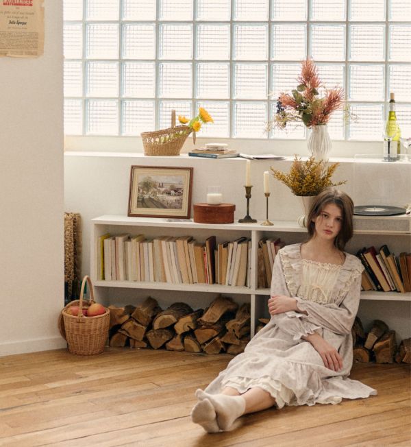 ULLALA 安靜花室睡衣洋裝 