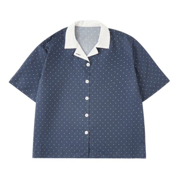 MMOM 圓點睡衣 - 海軍藍 