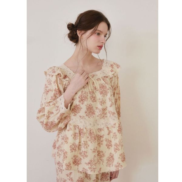 LUNALUZ 雙層紗棉兩件式睡衣 