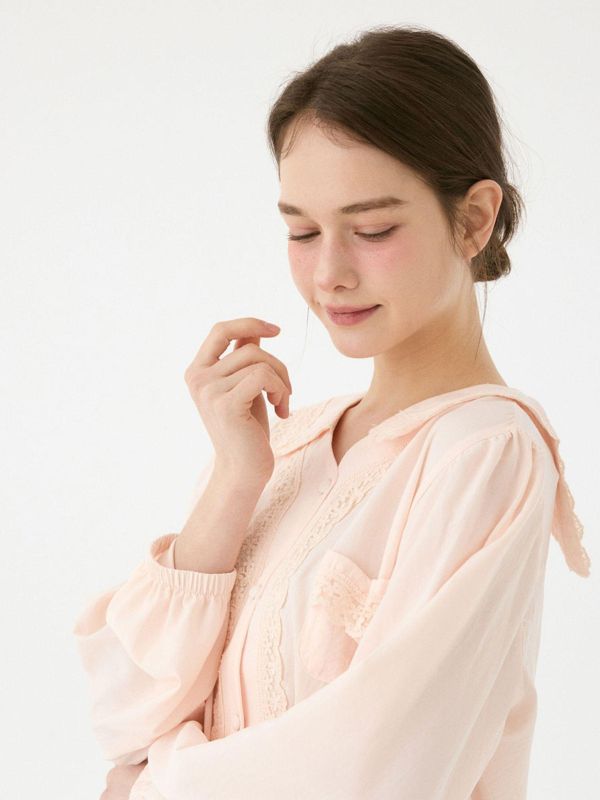 LUNALUZ 柔霧沙洗 睡衣套裝｜柔光香檳粉　26S 