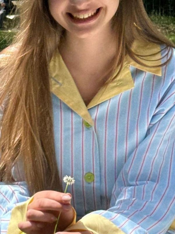 MMOM Sky Green 條紋睡衣套裝｜60支棉 