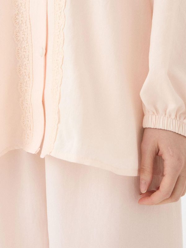 LUNALUZ 柔霧沙洗 睡衣套裝｜柔光香檳粉　26S 