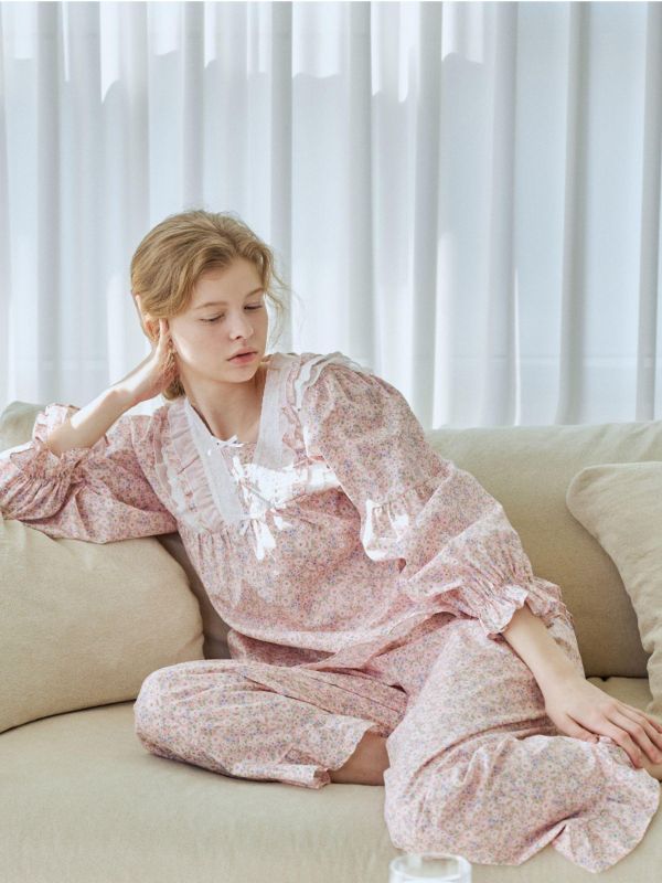 ULLALA  春款法式小花園系列 睡衣套裝｜PINK  26S 