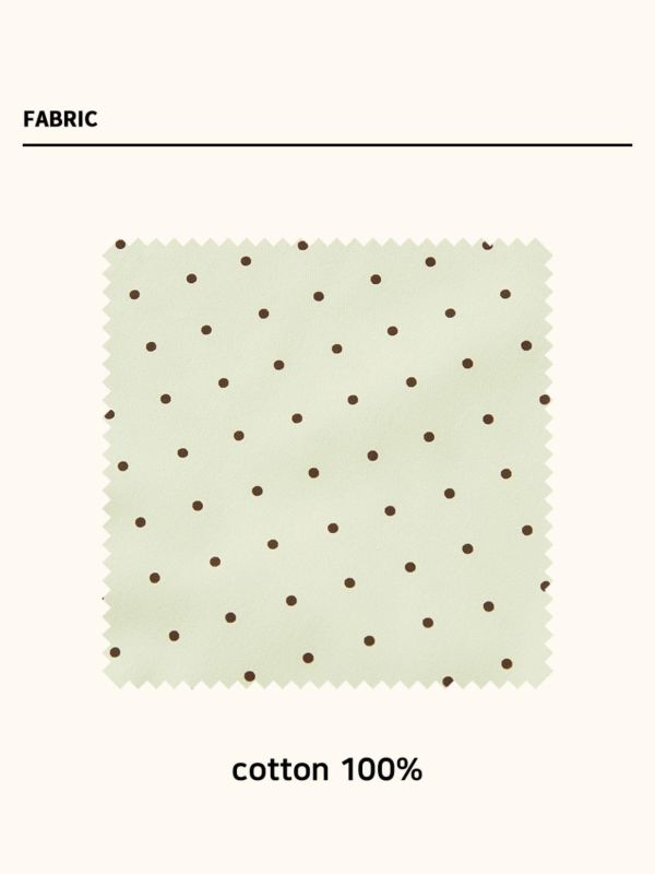 MMOM 淺黃波點睡衣套裝｜100%純棉・限量系列 