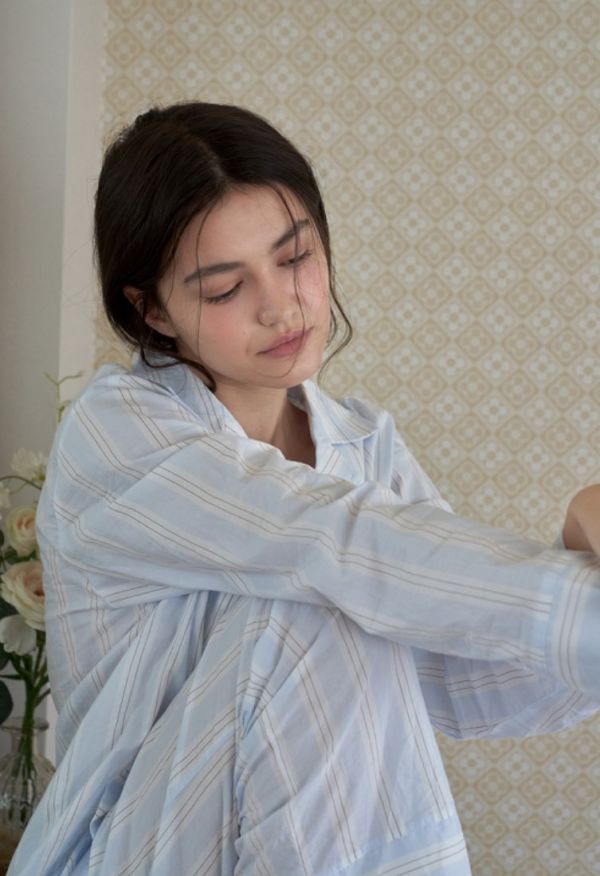 VIVIHOME 巴黎記憶藍色睡衣套裝 