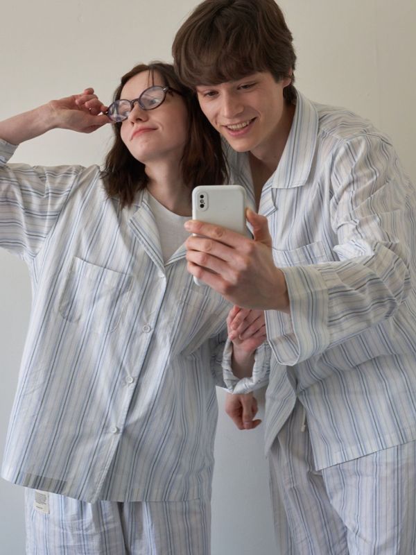 VIVIHOME 韓國藍色夢境睡衣套裝｜午夜巴黎系列 