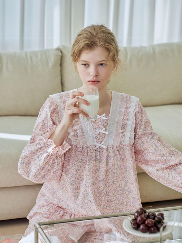 ULLALA  春款法式小花園系列 睡衣套裝｜PINK  26S 