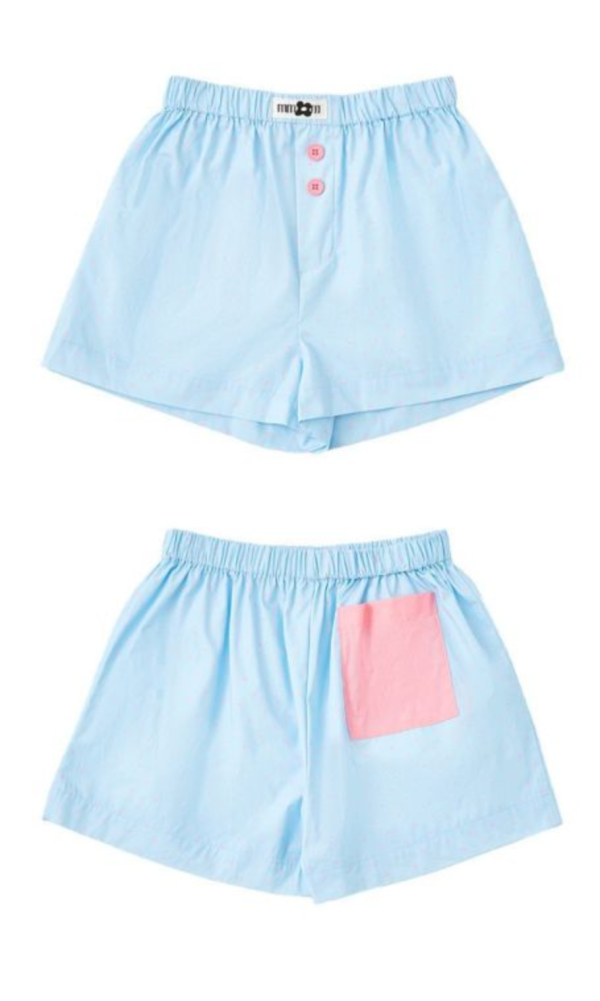 MMOM 圓點短褲 藍色 