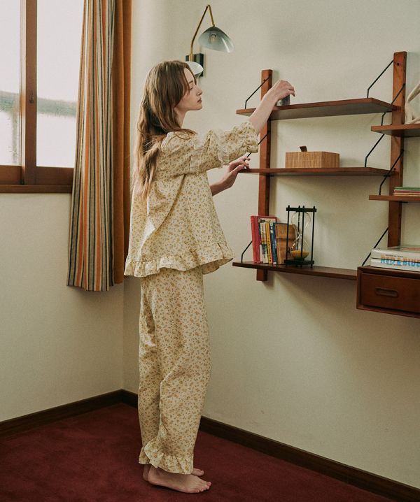 ULLALA 七分袖花漾檸檬睡衣套裝 