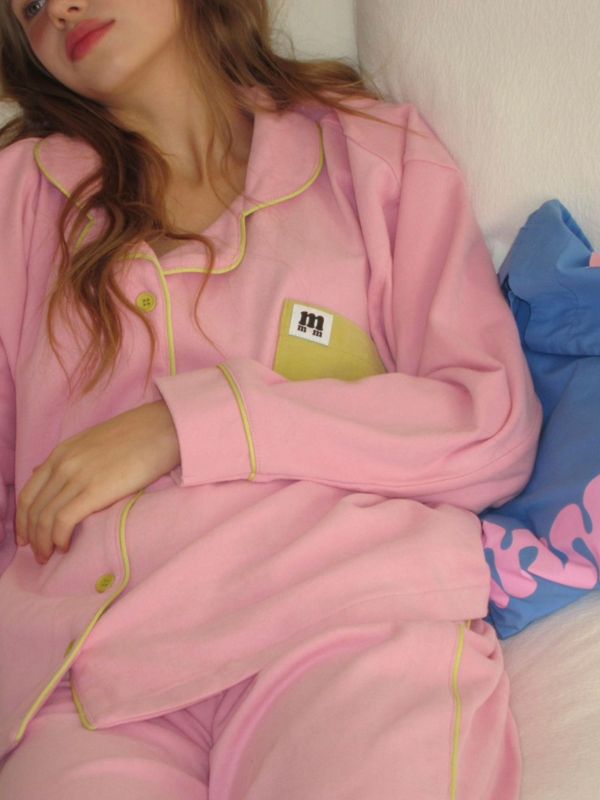 MMOM Sleepy 家居睡衣套裝｜蜜桃粉 