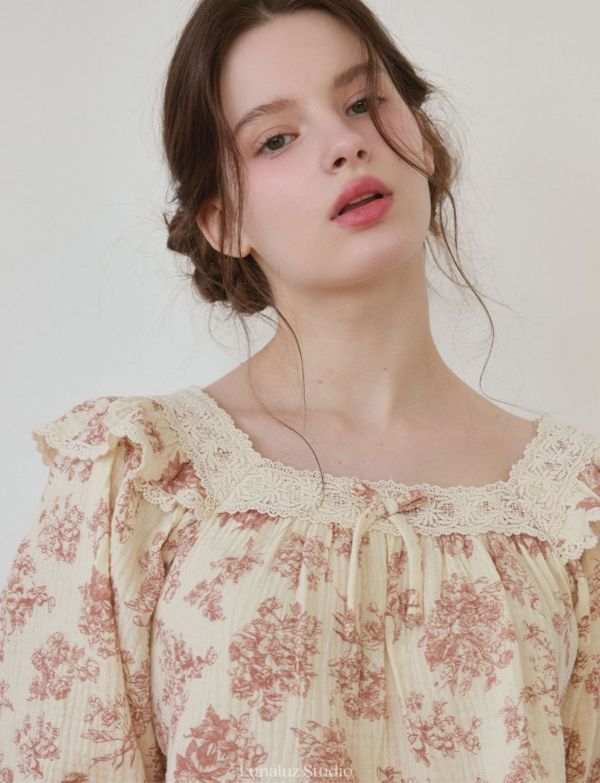 LUNALUZ 雙層紗棉兩件式睡衣 