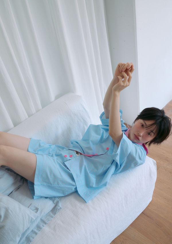 MMOM 圓點睡衣 藍色 