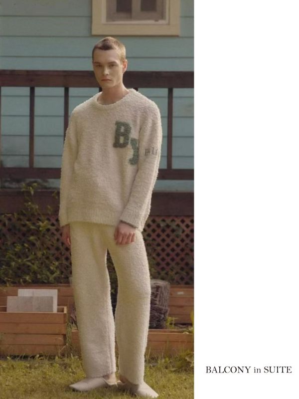 BALCONY 時尚休閒毛絨男款家居服 