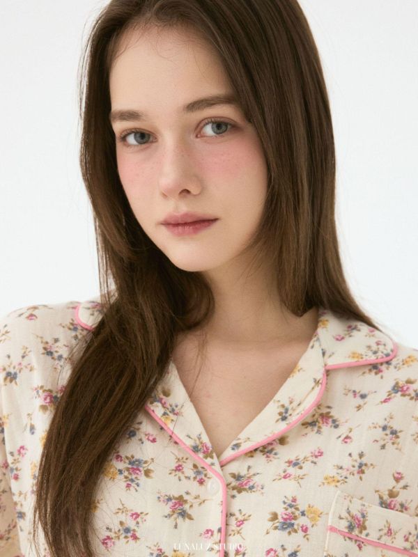 LUNALUZ 花園詩意 經典款睡衣套裝｜Cream 26S 