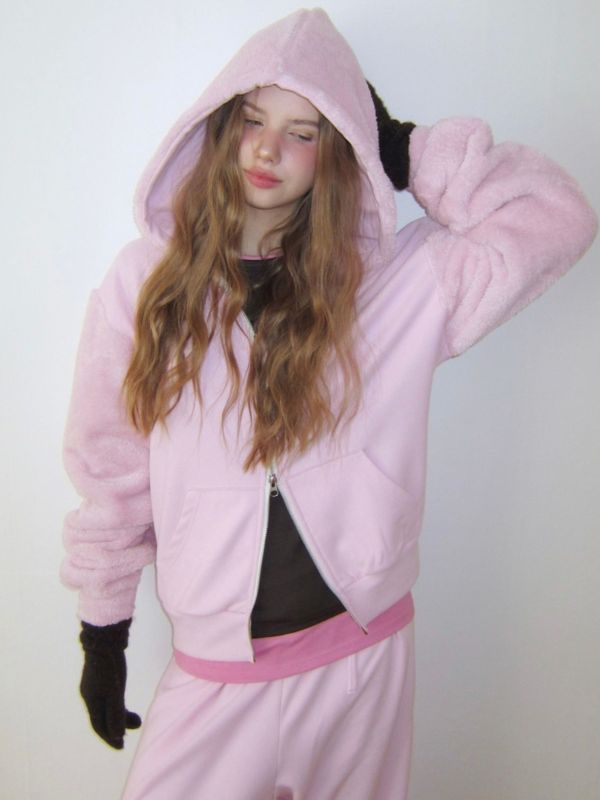 MMOM 家居服休閒長褲｜奶霧粉 