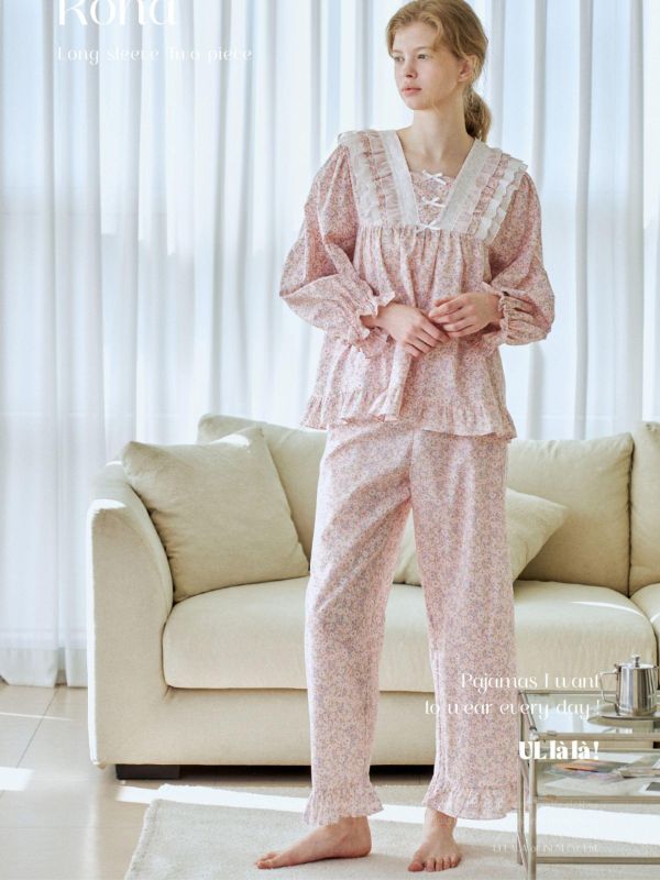 ULLALA  春款法式小花園系列 睡衣套裝｜PINK  26S 