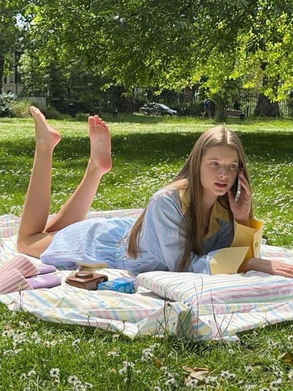 MMOM Sky Green 條紋睡衣套裝｜60支棉 