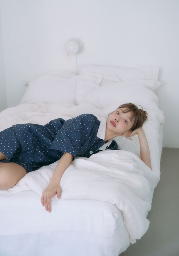 MMOM 圓點睡衣 - 海軍藍 