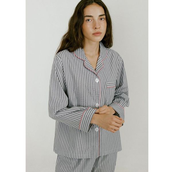 JO’S LOUNGE 韓國 阿姆斯特丹灰白條紋睡衣套裝 