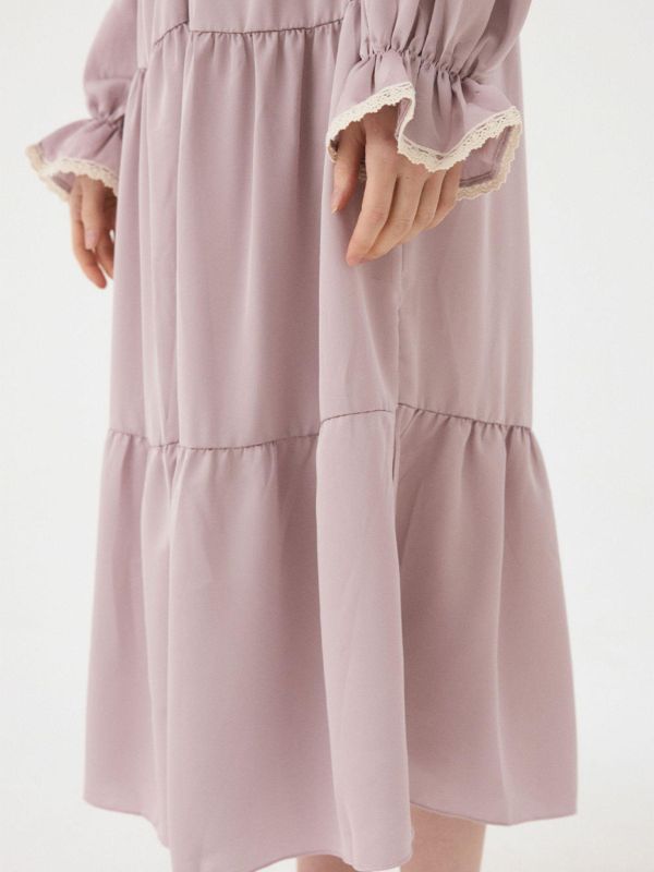 LUNALUZ 柔夜之詩 睡衣洋裝｜內襯Bra設計｜霧紫色調　25S 