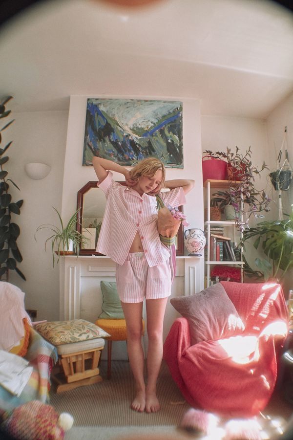 MMOM 扁平桃色短褲 粉色 