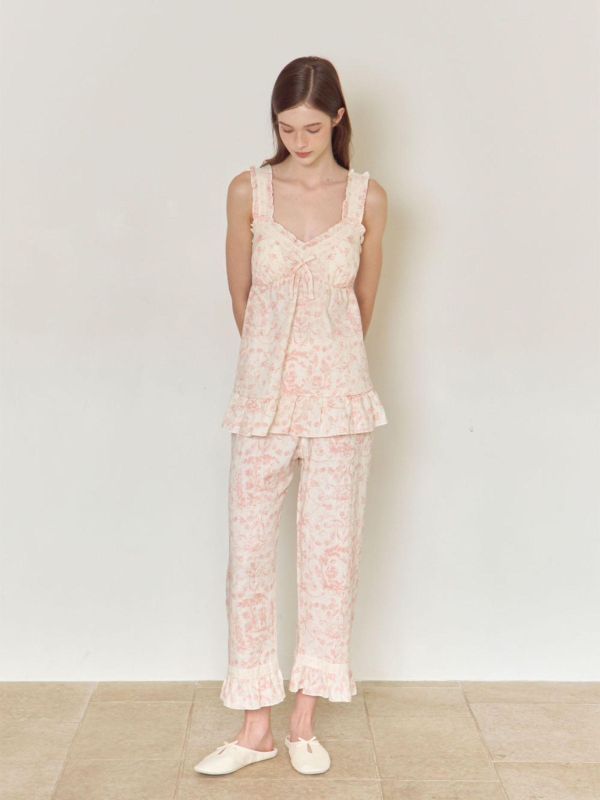 LUNALUZ 復古朱依紋睡衣套裝 