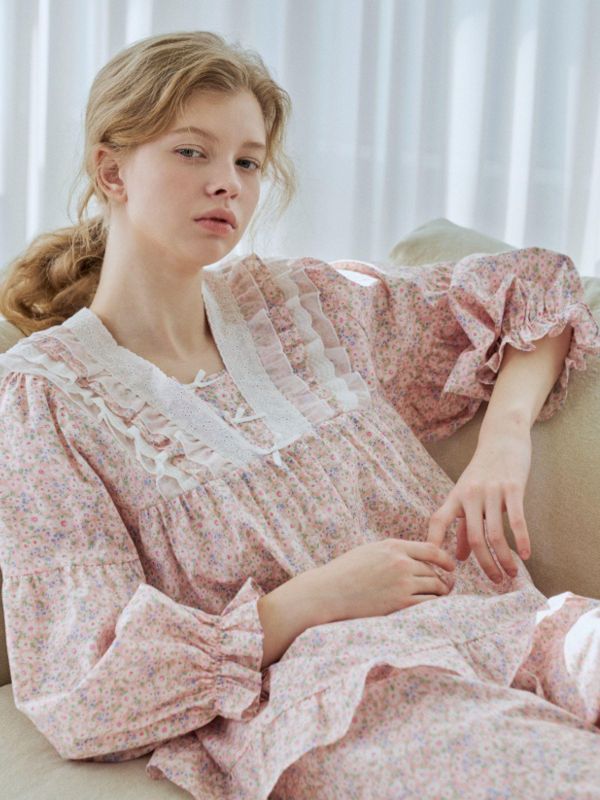 ULLALA  春款法式小花園系列 睡衣套裝｜PINK  26S 