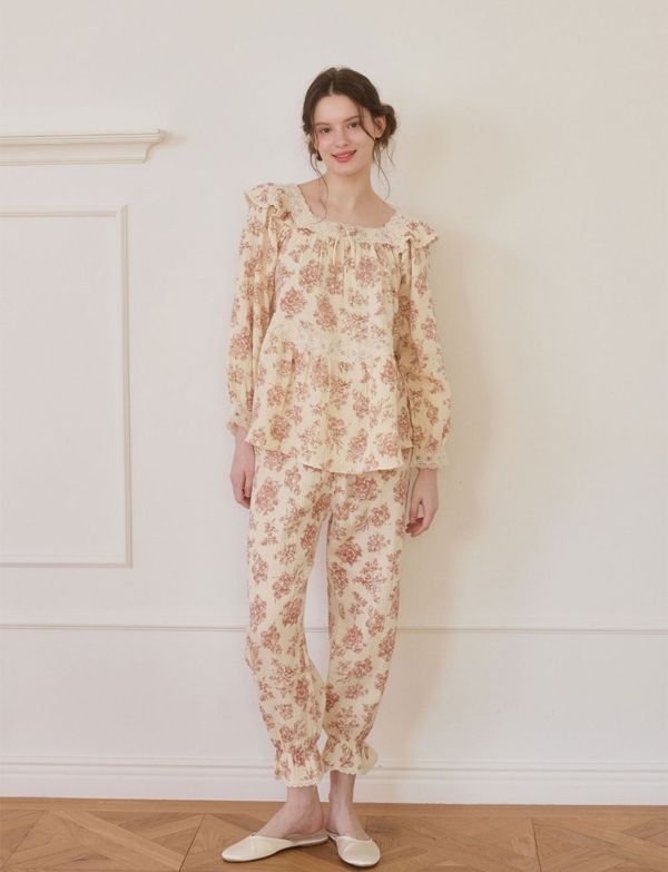 LUNALUZ 雙層紗棉兩件式睡衣 