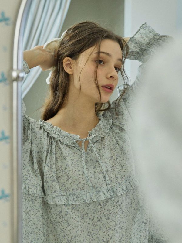 ULLALA  春款淡色花園 睡衣套裝｜薄荷綠 26S 