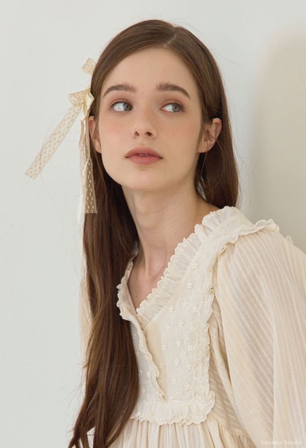 LUNALUZ 晨光呢喃 純棉蕾絲睡衣洋裝 