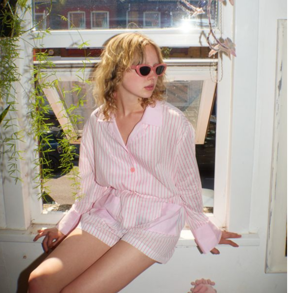 MMOM 扁平桃色短褲 粉色 