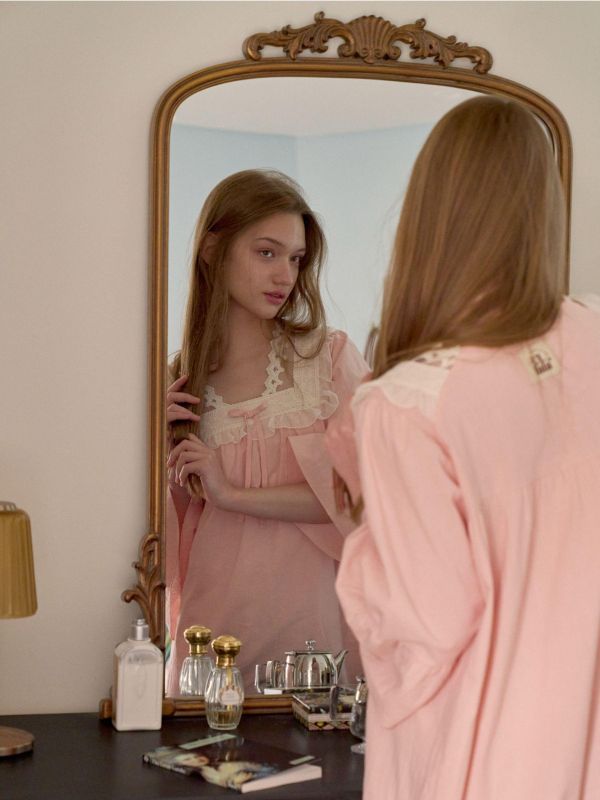 ULLALA  春款 粉霧房間  睡衣洋裝｜蜜桃粉 26S 