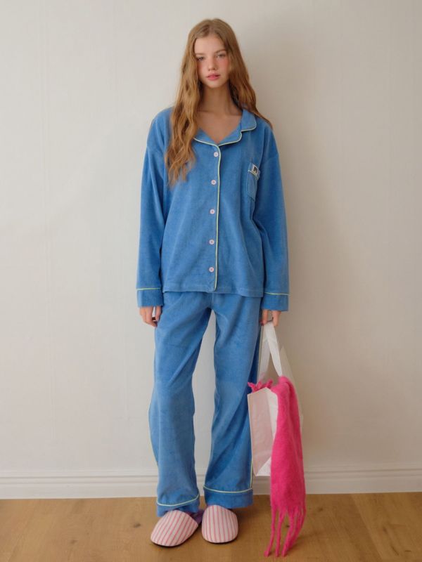 MMOM 柔軟保暖時尚家居服｜天藍色 