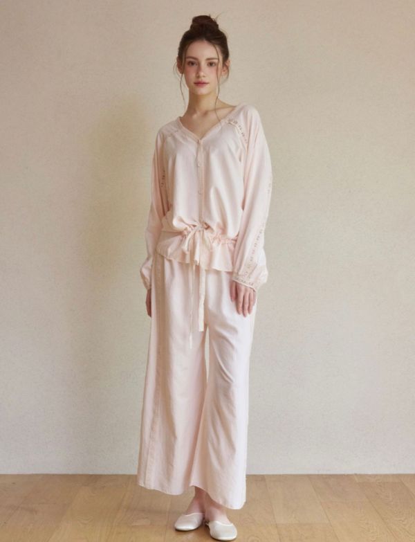 LUNALUZ｜Rose Lace 睡衣套裝（香檳粉・25W） 