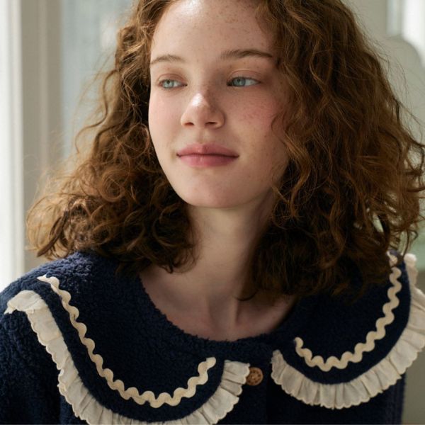 ULLALA冬夜藍調珊瑚絨睡衣套裝 