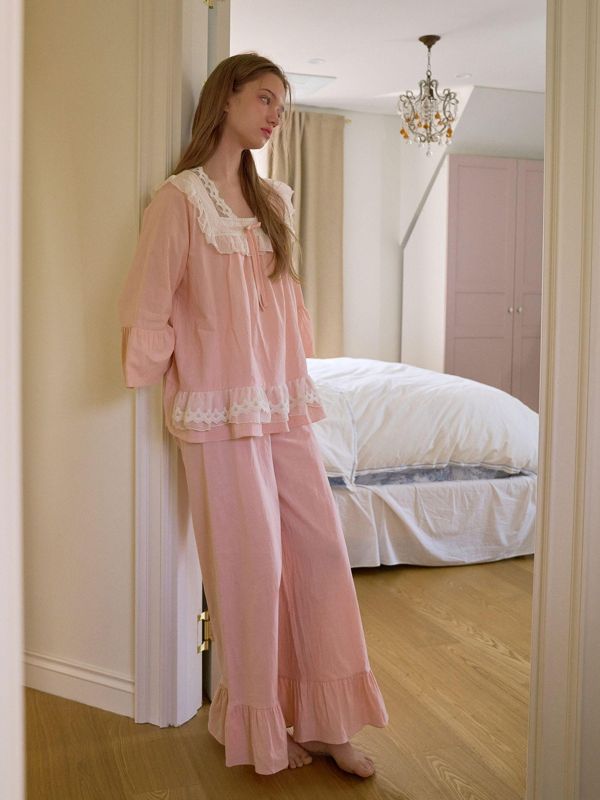 ULLALA  粉霧房間  睡衣套裝｜蜜桃粉 26S 