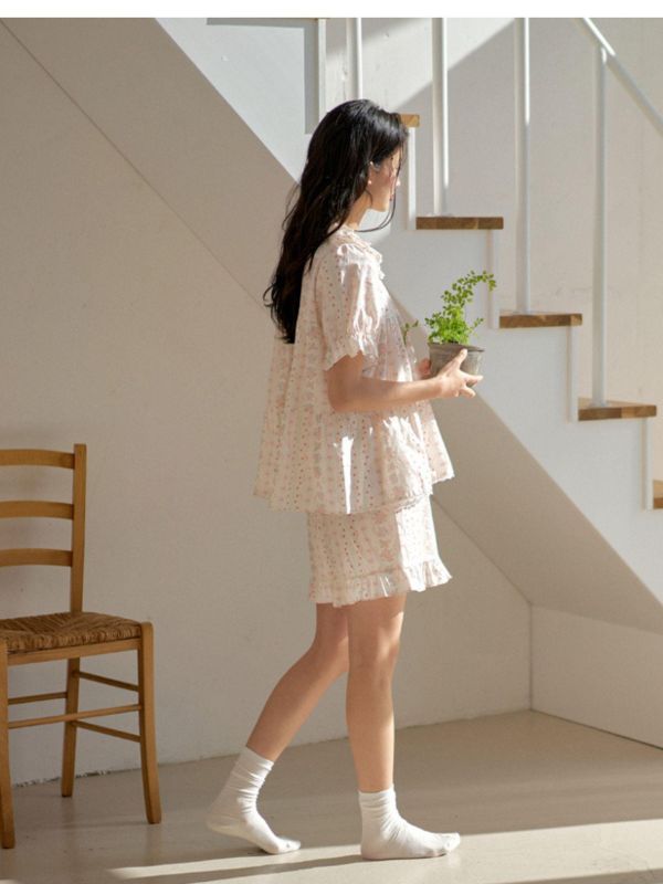 ULLALA  睡衣套裝｜奶油蕾絲 26S 