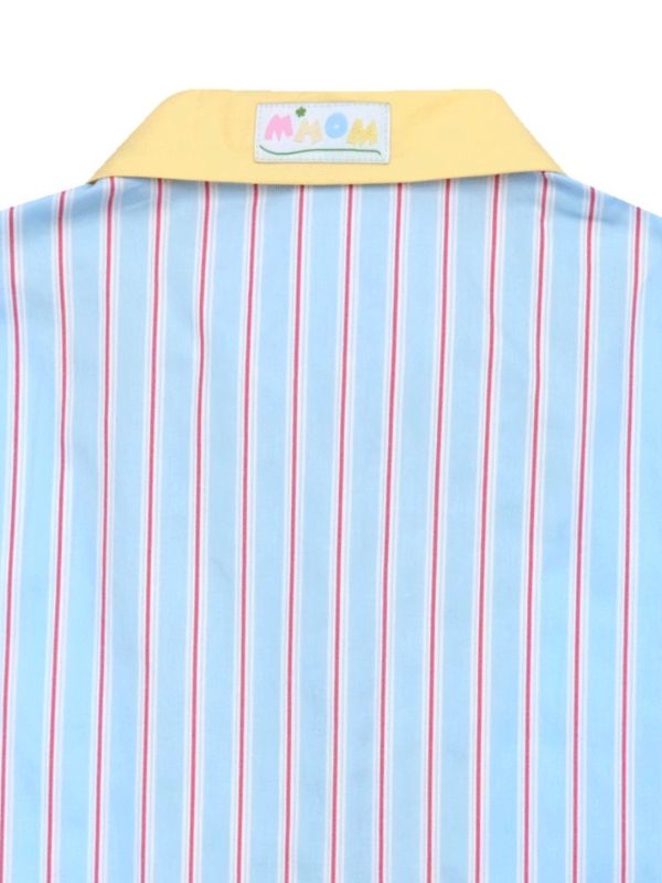 MMOM cotton candy 條紋短襯衫 