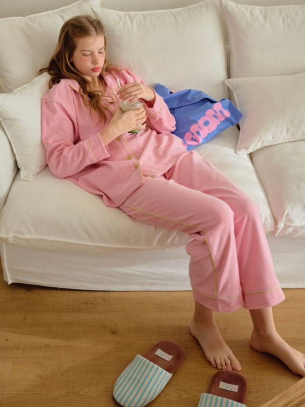 MMOM Sleepy 家居睡衣套裝｜蜜桃粉 