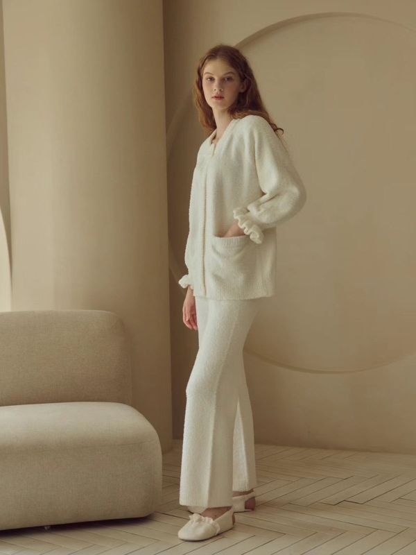 BALCONY 圍巾小熊外套式睡衣套裝 