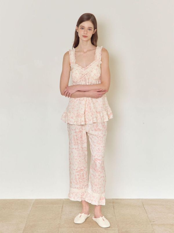 LUNALUZ 復古朱依紋睡衣套裝 