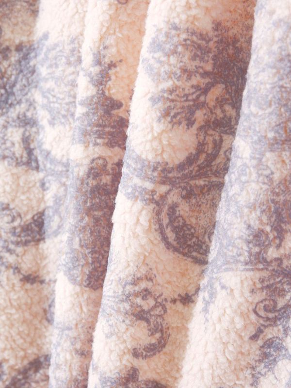 LUNALUZ 法式朱依紋羊羔絨睡衣洋裝 