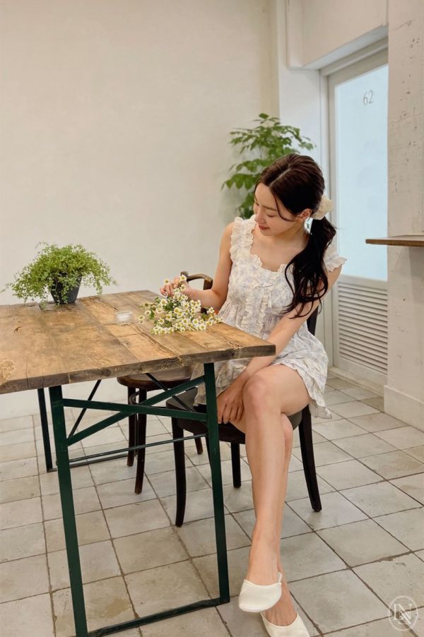 LUNALUZ 藍玫瑰印花蕾絲睡衣套裝｜夏日推薦．薄棉涼感 