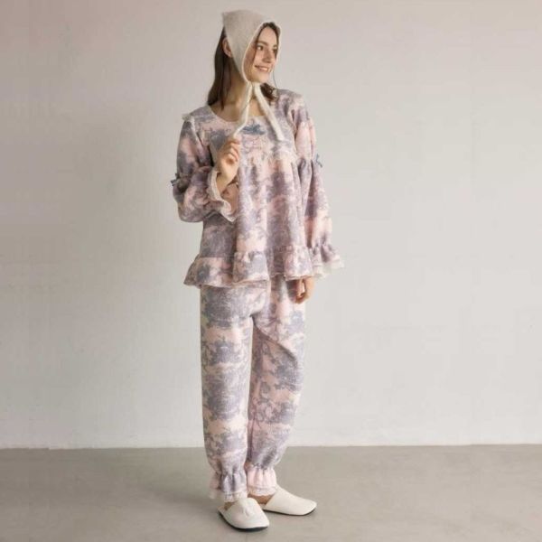 LUNALUZ 朱依紋羊羔絨睡衣套裝 朱依紋  羊羔絨  LUNALUZ 韓國睡衣