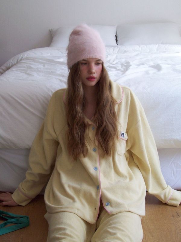 MMOM 柔軟保暖時尚家居服｜奶油色 