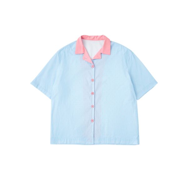 MMOM 圓點睡衣 藍色 