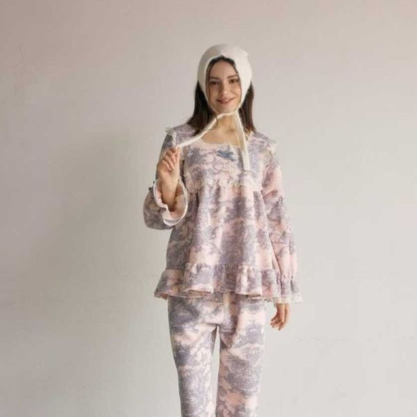 LUNALUZ 朱依紋羊羔絨睡衣套裝 朱依紋  羊羔絨  LUNALUZ 韓國睡衣