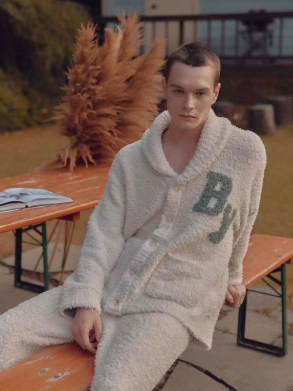 BALCONY 時尚休閒毛絨男款家居服 